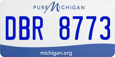 MI license plate DBR8773
