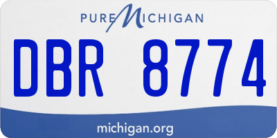 MI license plate DBR8774