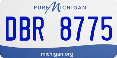 MI license plate DBR8775