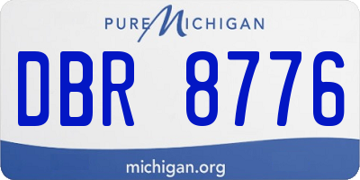 MI license plate DBR8776