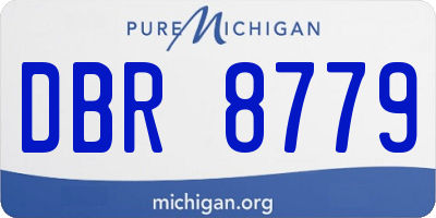 MI license plate DBR8779