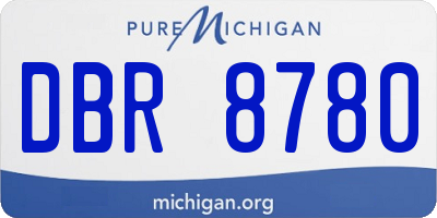 MI license plate DBR8780