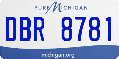 MI license plate DBR8781