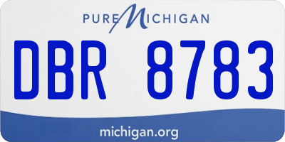 MI license plate DBR8783