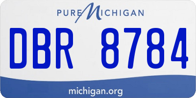 MI license plate DBR8784