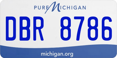 MI license plate DBR8786