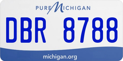 MI license plate DBR8788