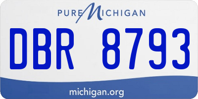 MI license plate DBR8793