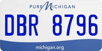 MI license plate DBR8796