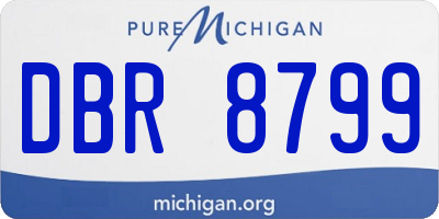 MI license plate DBR8799