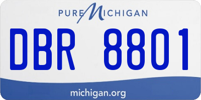 MI license plate DBR8801