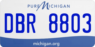 MI license plate DBR8803