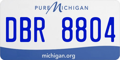 MI license plate DBR8804