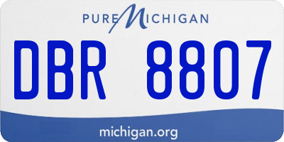 MI license plate DBR8807