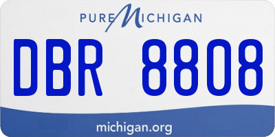 MI license plate DBR8808