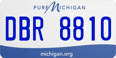 MI license plate DBR8810
