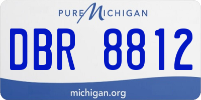 MI license plate DBR8812