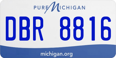 MI license plate DBR8816