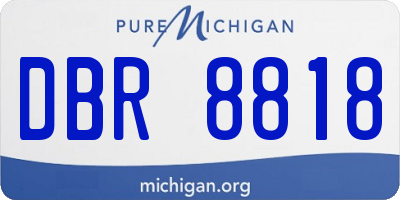 MI license plate DBR8818