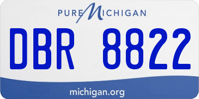 MI license plate DBR8822