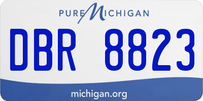 MI license plate DBR8823