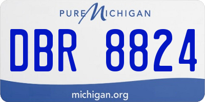 MI license plate DBR8824