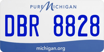 MI license plate DBR8828