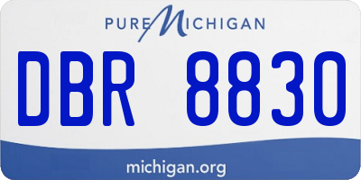 MI license plate DBR8830