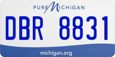 MI license plate DBR8831