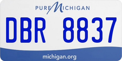 MI license plate DBR8837