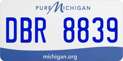 MI license plate DBR8839