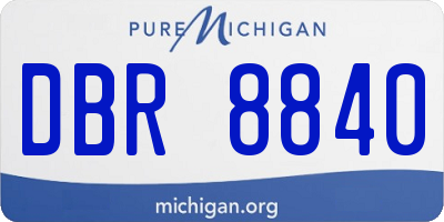 MI license plate DBR8840