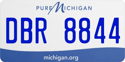 MI license plate DBR8844