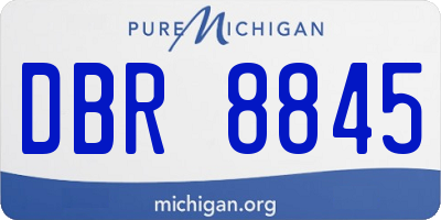MI license plate DBR8845
