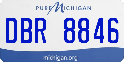 MI license plate DBR8846