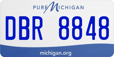 MI license plate DBR8848