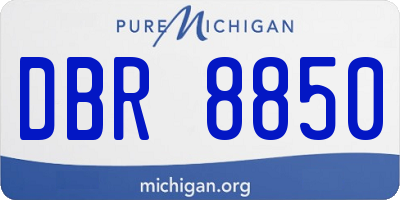 MI license plate DBR8850