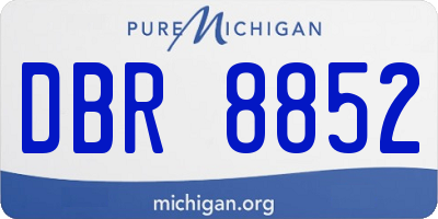 MI license plate DBR8852