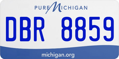 MI license plate DBR8859