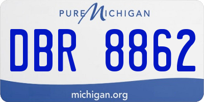 MI license plate DBR8862