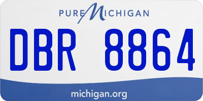 MI license plate DBR8864