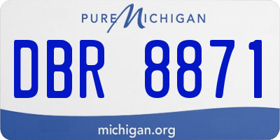 MI license plate DBR8871