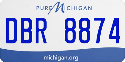 MI license plate DBR8874
