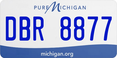 MI license plate DBR8877
