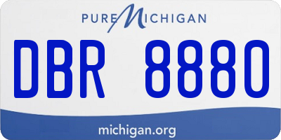 MI license plate DBR8880