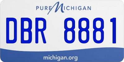 MI license plate DBR8881