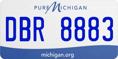 MI license plate DBR8883