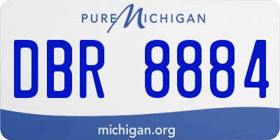 MI license plate DBR8884