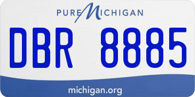 MI license plate DBR8885