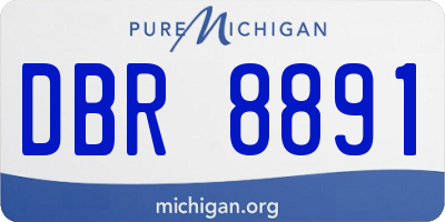 MI license plate DBR8891